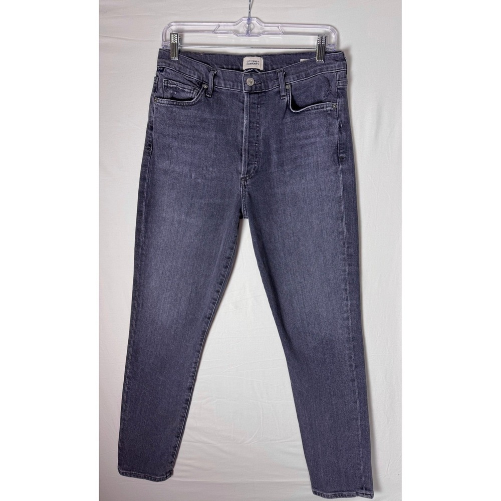 Citizens of Humanity Olivia Ankle Gray Wash High Rise Skinny Jeans 29 Button Fly